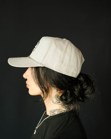 Brand 5 Panel Rope Hat - Grey