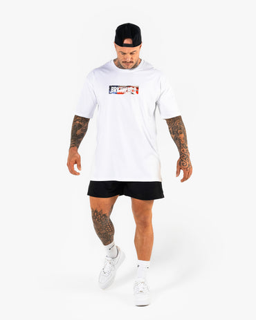 Stars & Stripes BRKTHEMLD Tee - White