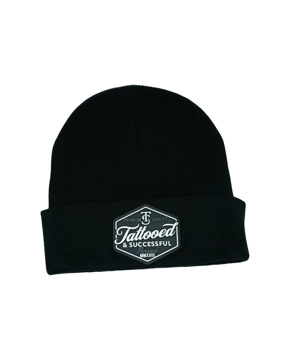 Brand Beanie- Black