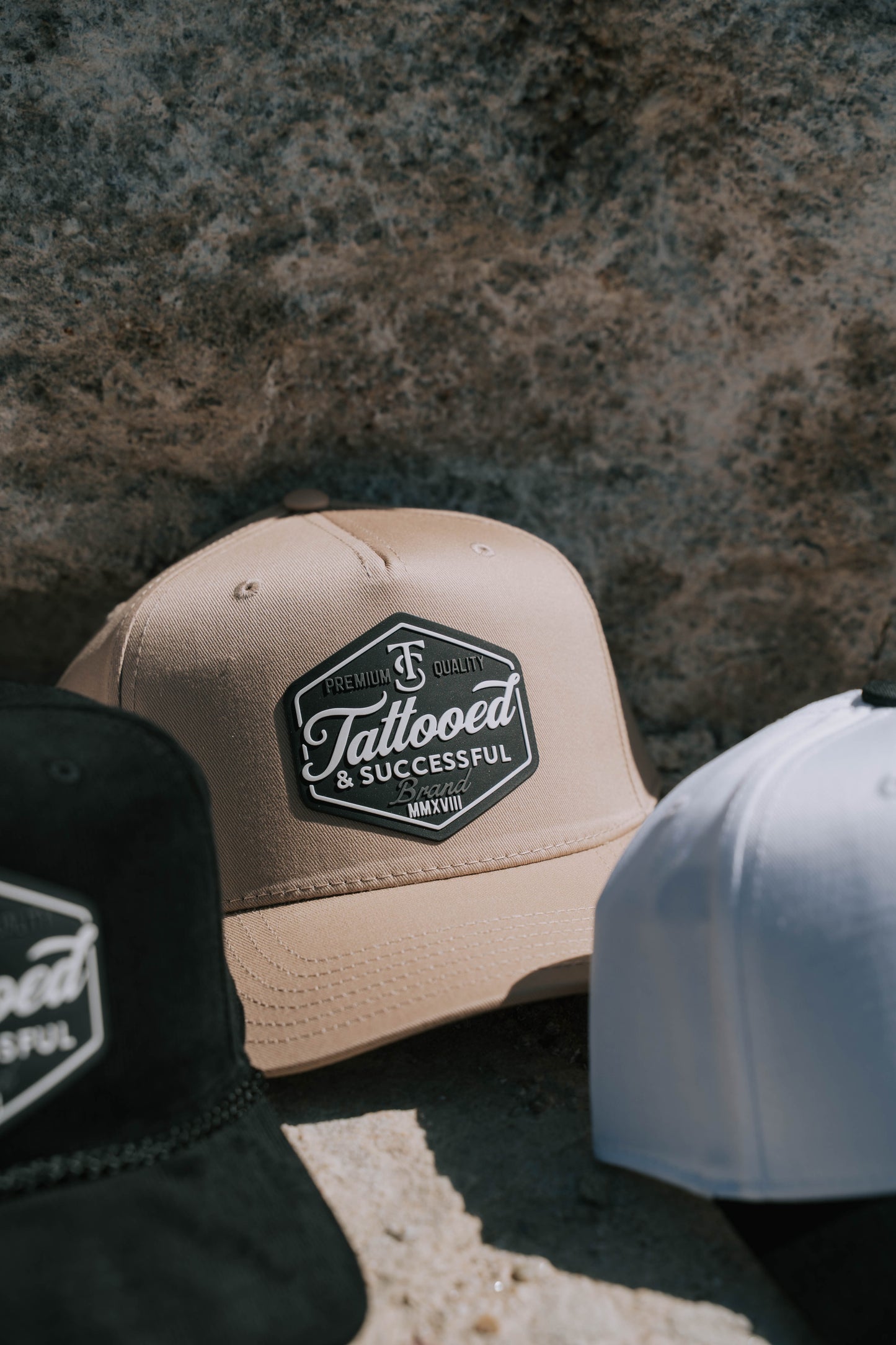 Brand 5 Panel Hat - Khaki