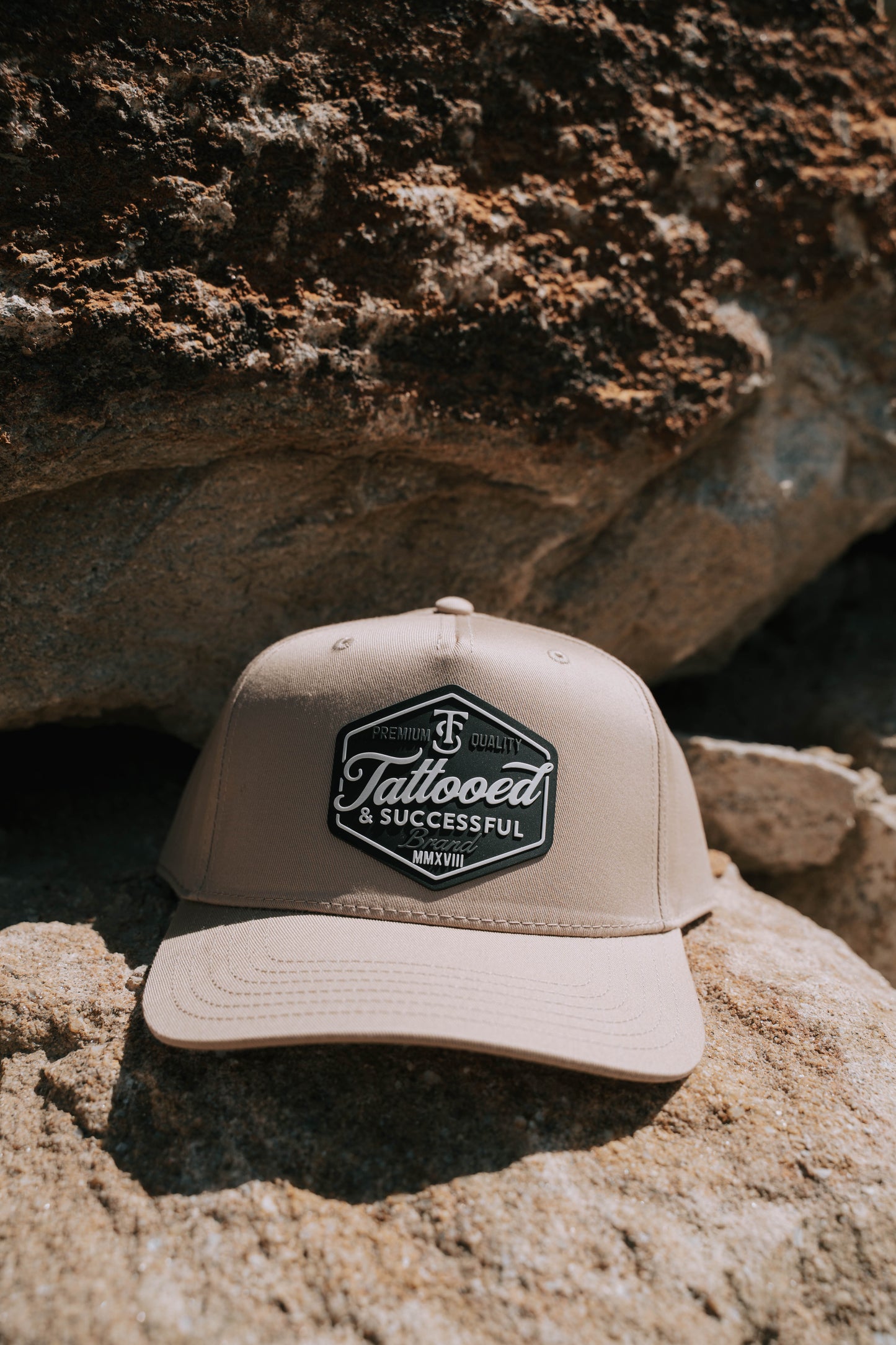 Brand 5 Panel Hat - Khaki