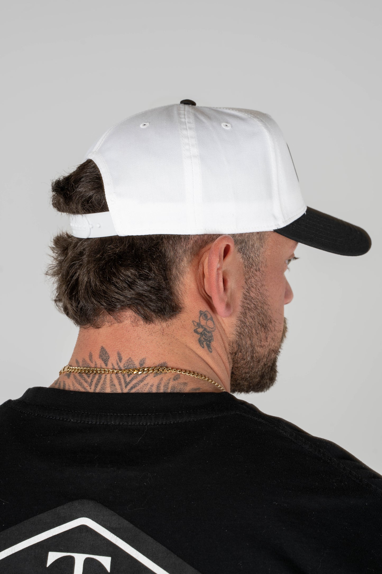 Brand 5 Panel Hat - White/Black