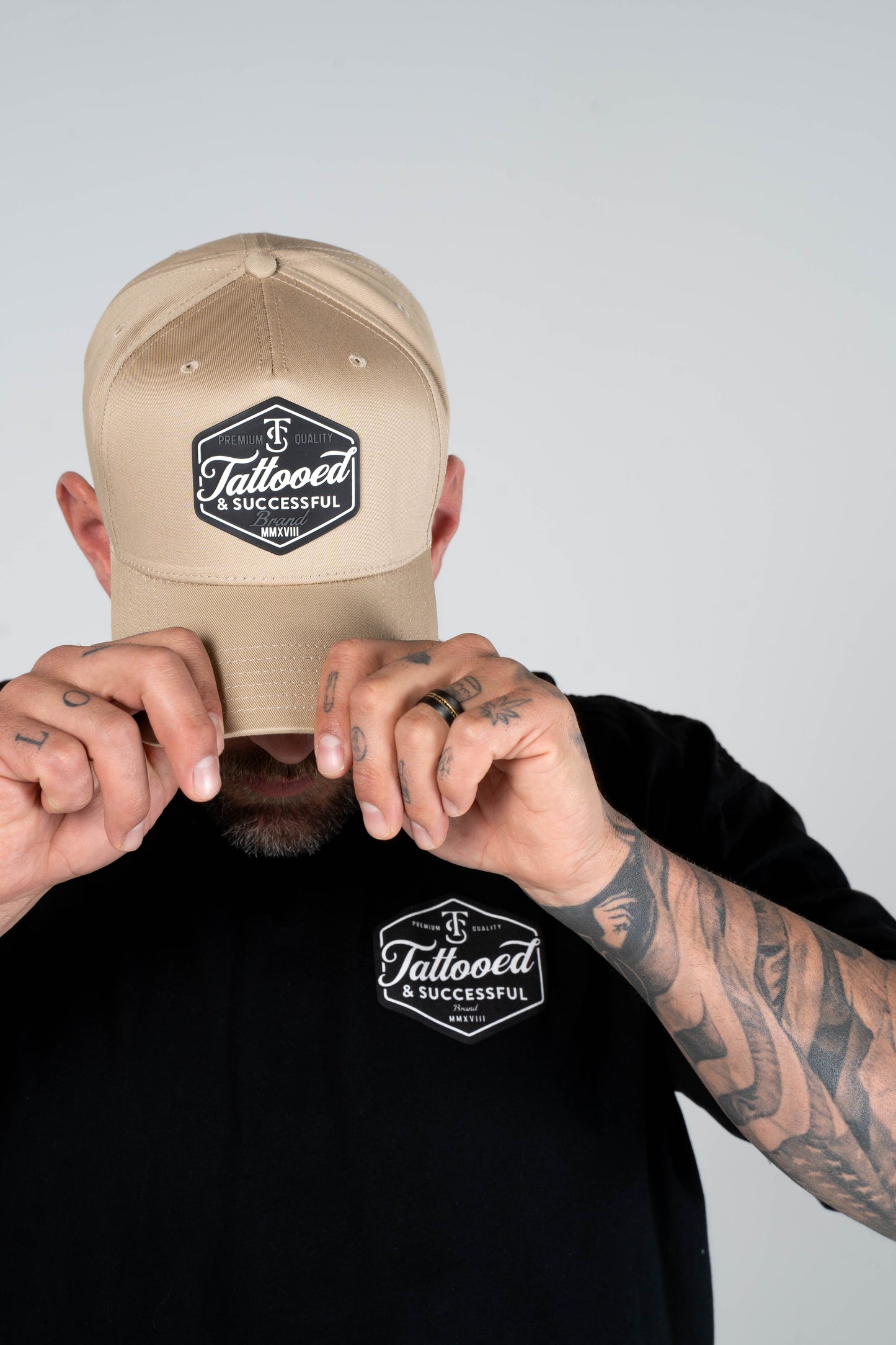 Brand 5 Panel Hat - Khaki
