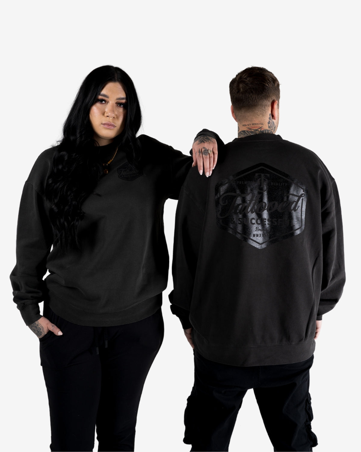 Brand Faded Crew SS - Faded Black