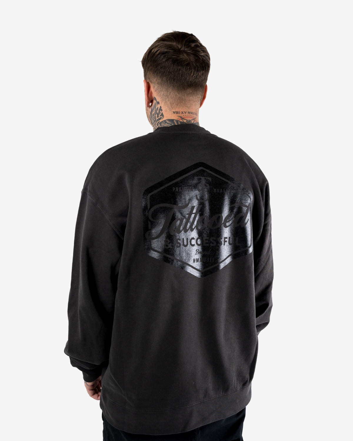 Brand Faded Crew SS - Faded Black