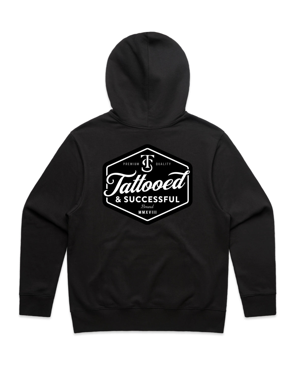 Brand Relax Hoodie- Black – Tattooed & Successful LLC