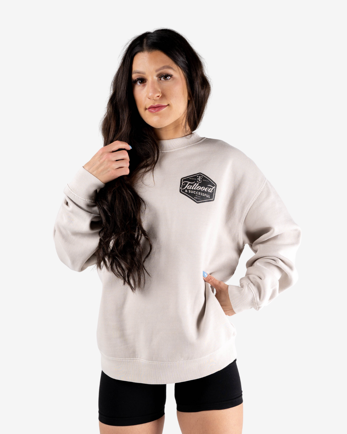 Brand Faded Crew SS - Faded Bone