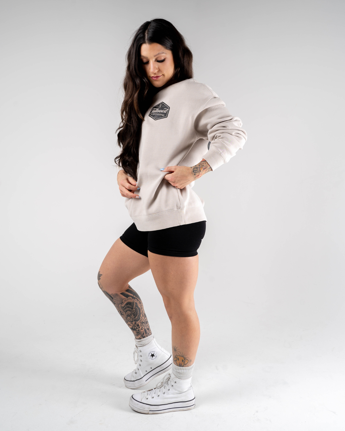 Brand Faded Crew SS - Faded Bone