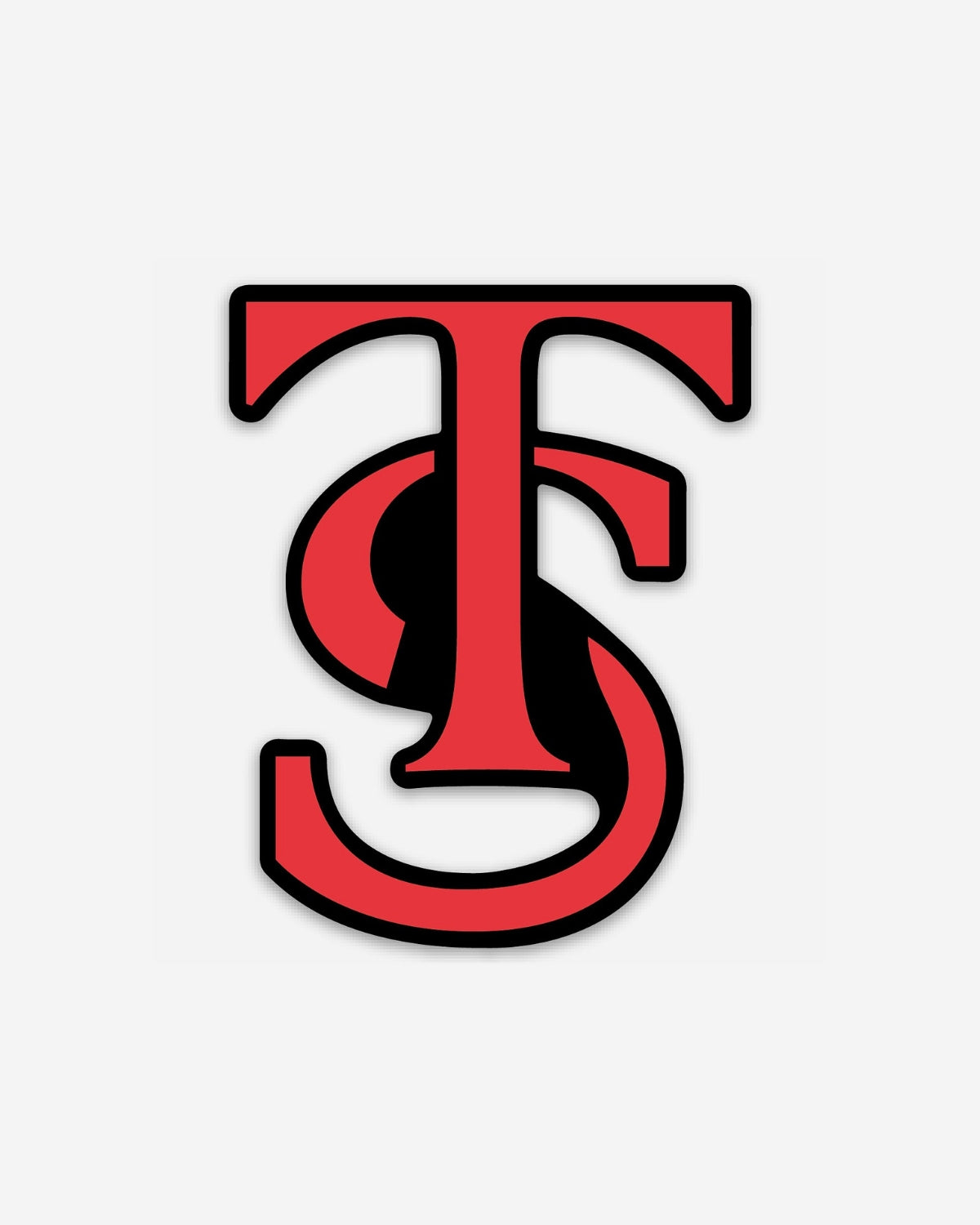 Icon Sticker- Black/Red