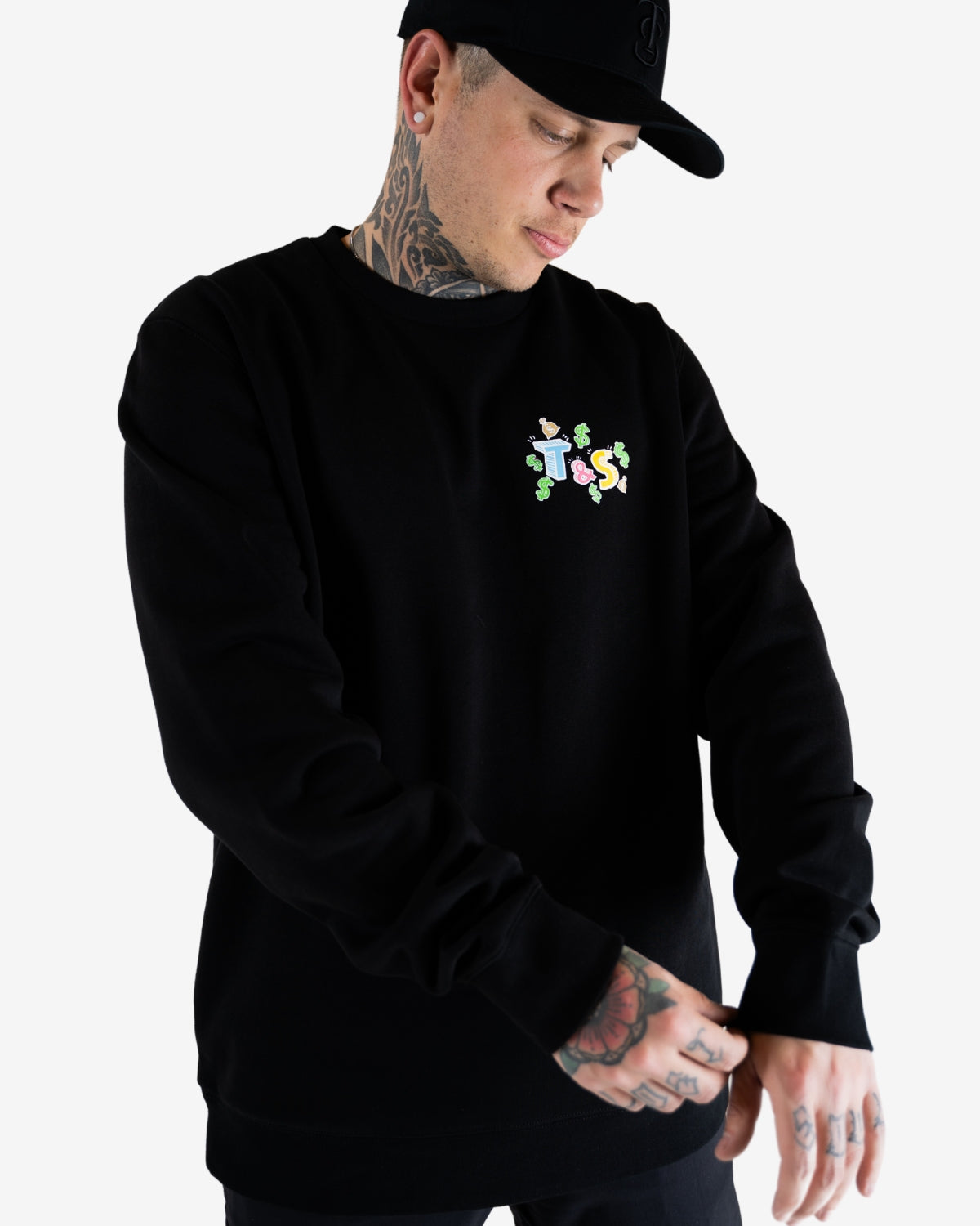 Send Money For Tattoos Crew SS - Black