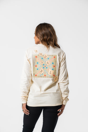 Life Is A Game LS Tee - ECRU