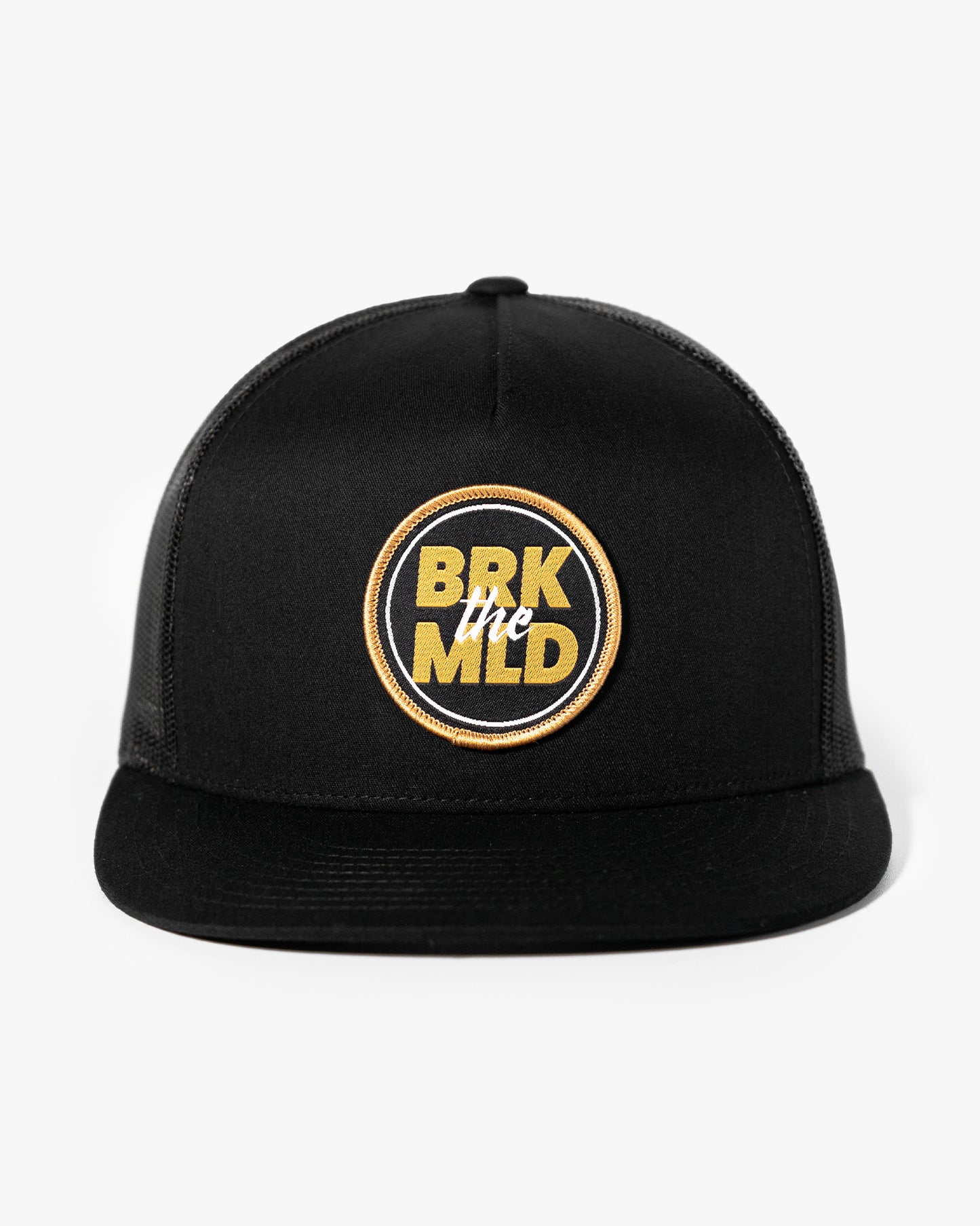 BRKtheMLD 5 Panel Snapback Trucker Hat - Black