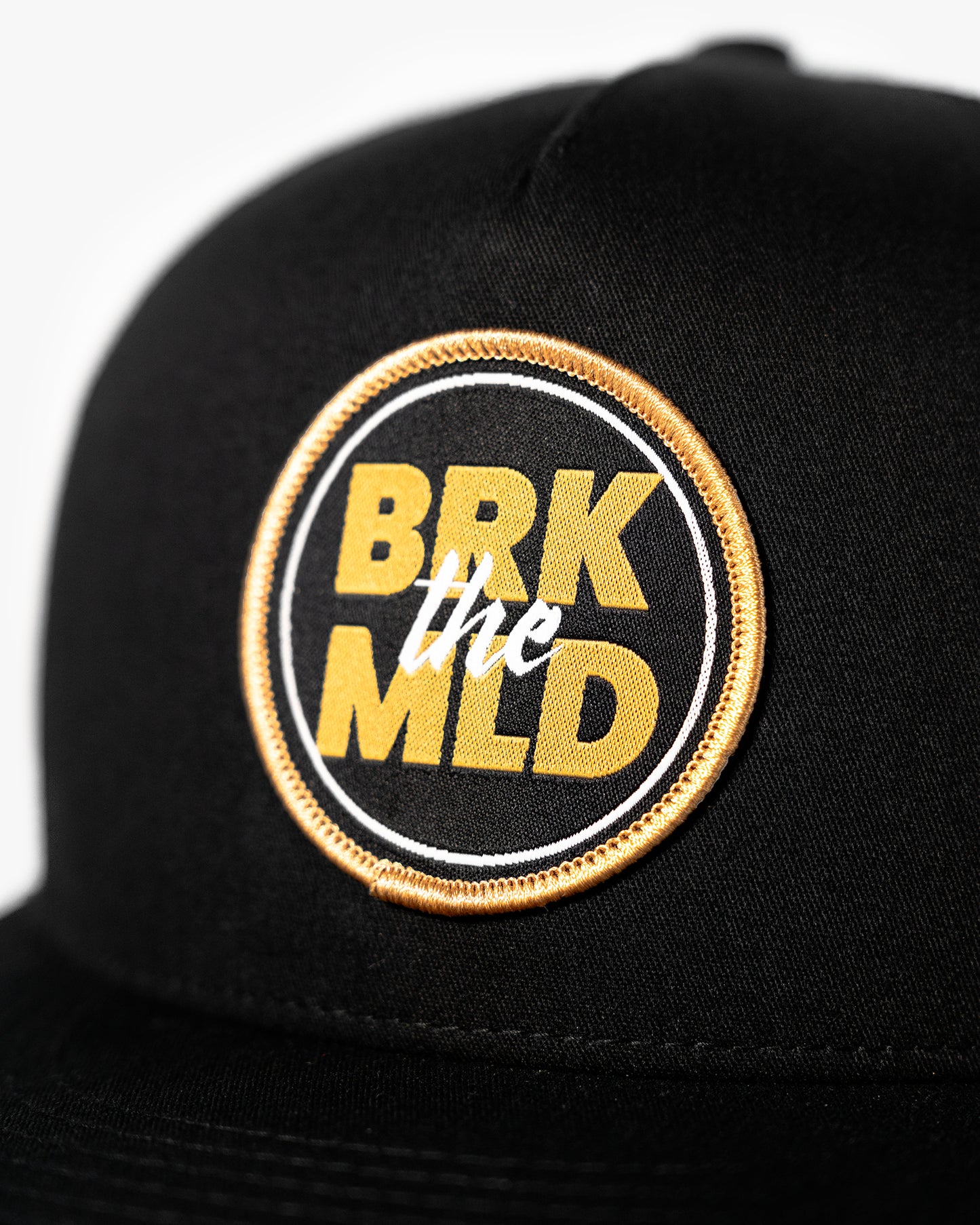 BRKtheMLD 5 Panel Snapback Trucker Hat - Black