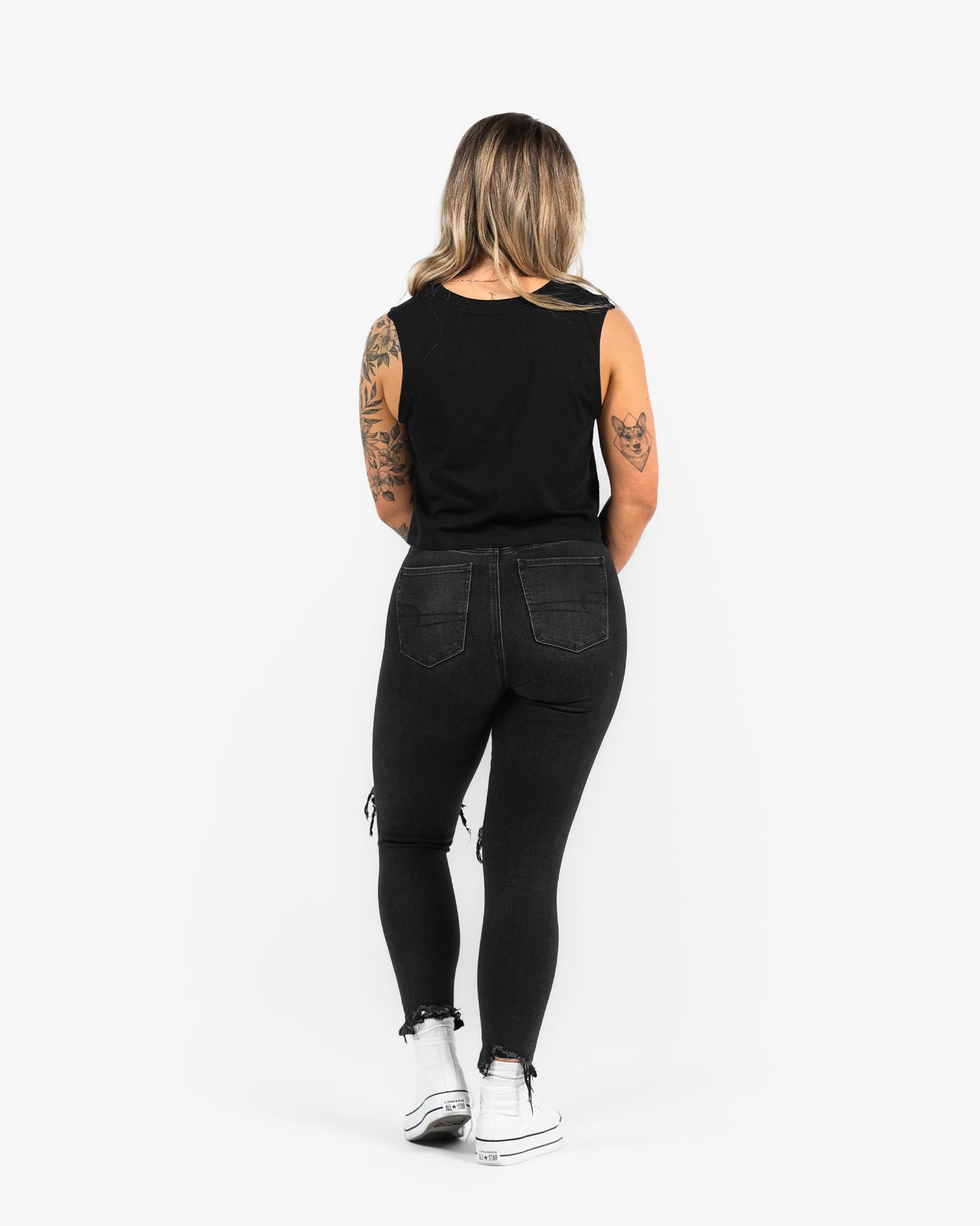 Bet On Yourself Crop Tank - Black