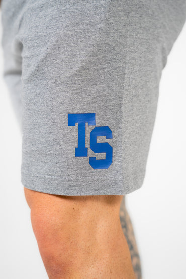 WKND Mens Comfort Shorts - Heather Grey w/ Royal