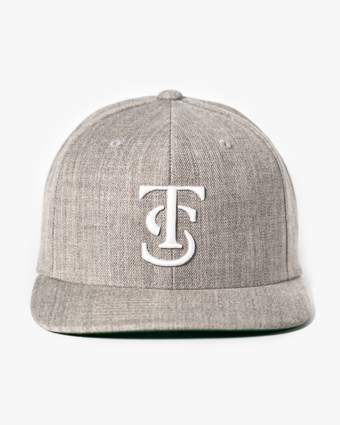 Icon Snapback Hat - Heather Grey w/ White