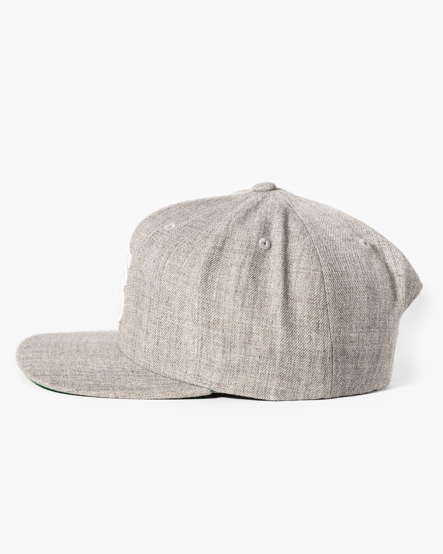 Icon Snapback Hat - Heather Grey w/ White