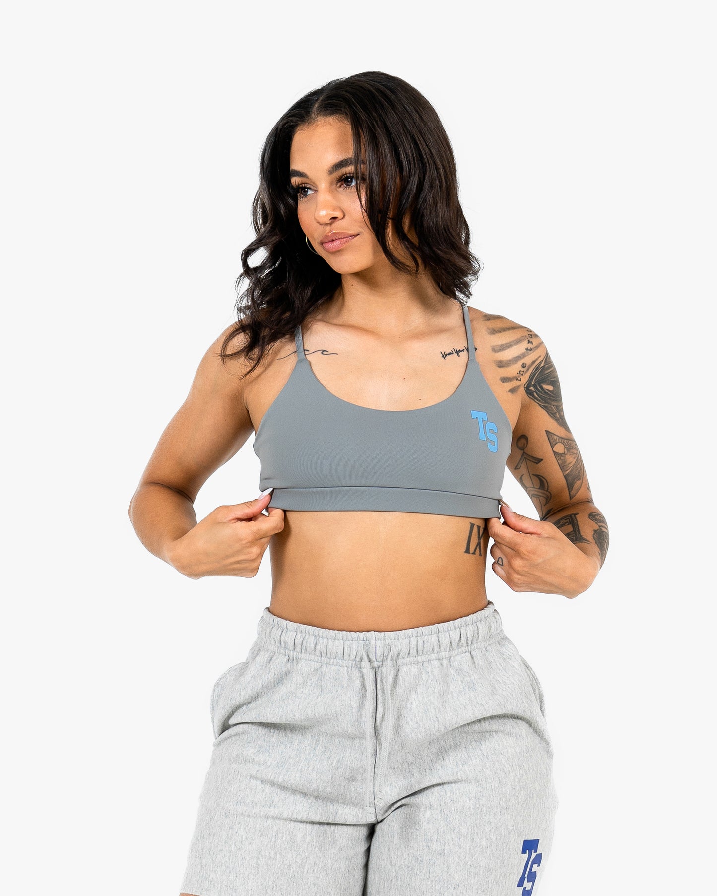 WKND Everyday Bra - Grey w/ Powder Blue