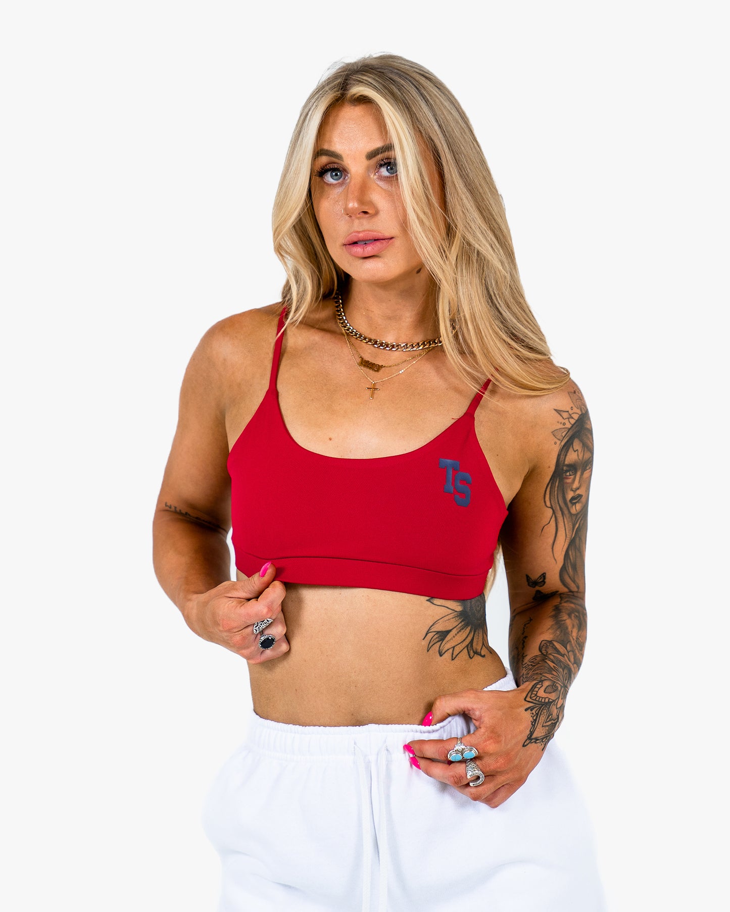 WKND Everyday Bra - Red w/ Navy