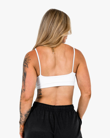 WKND Everyday Bra - White w/ Orange