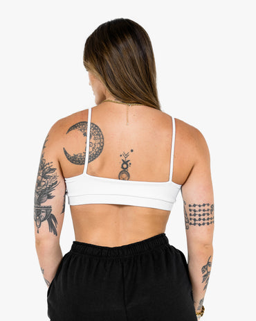 WKND Everyday Bra - White w/ Red