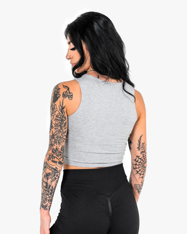 WKND Fitted Crop Tank - Grey