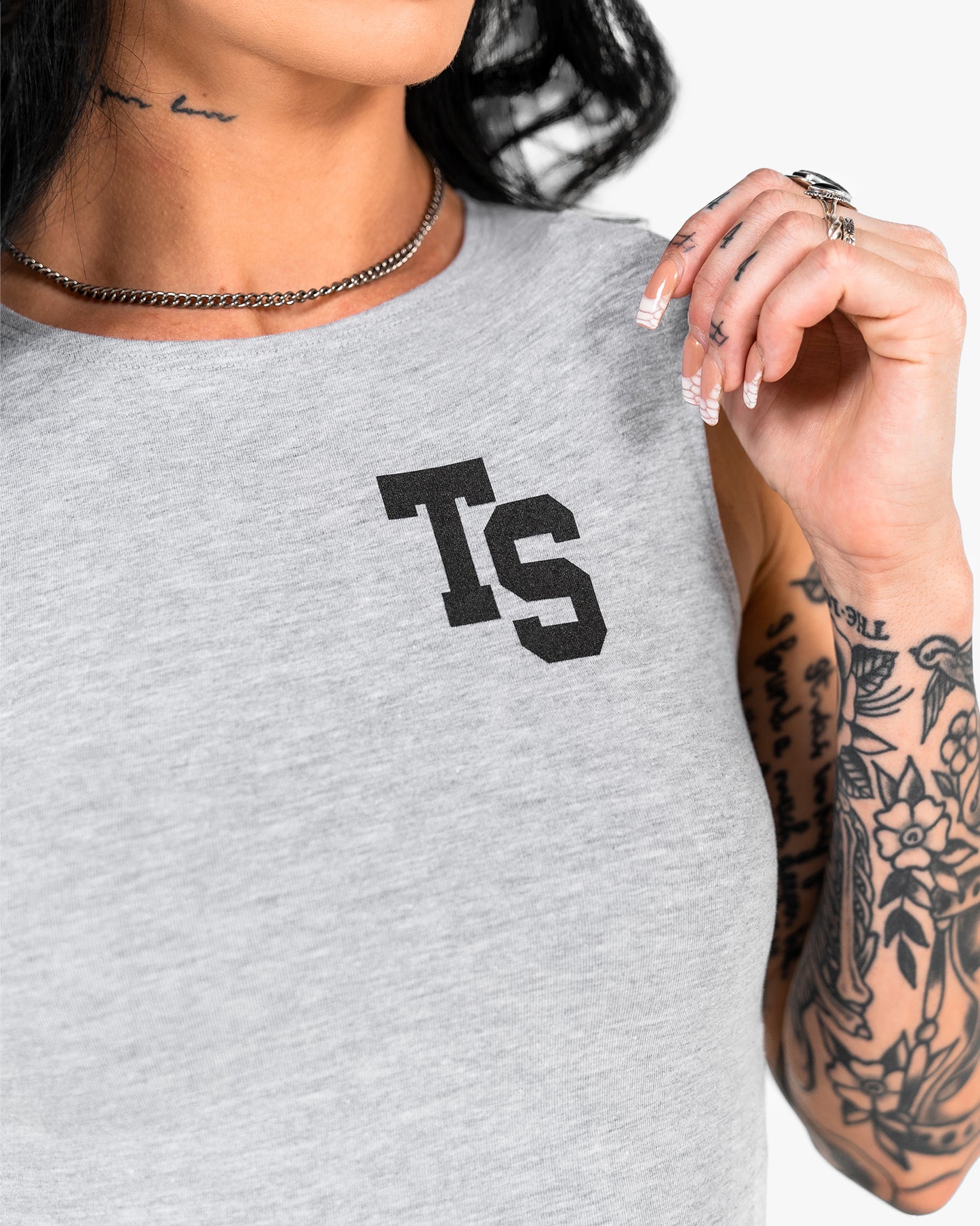 WKND Fitted Crop Tank - Grey