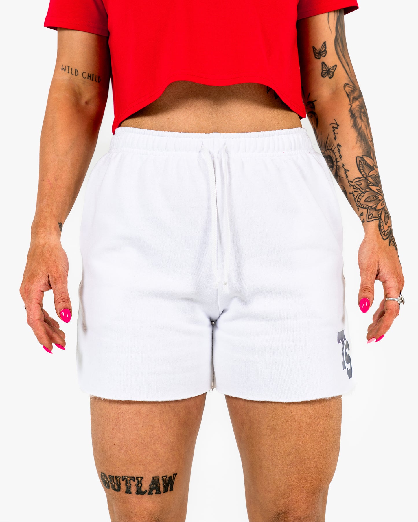 WKND Leisure Short - White w/ Navy