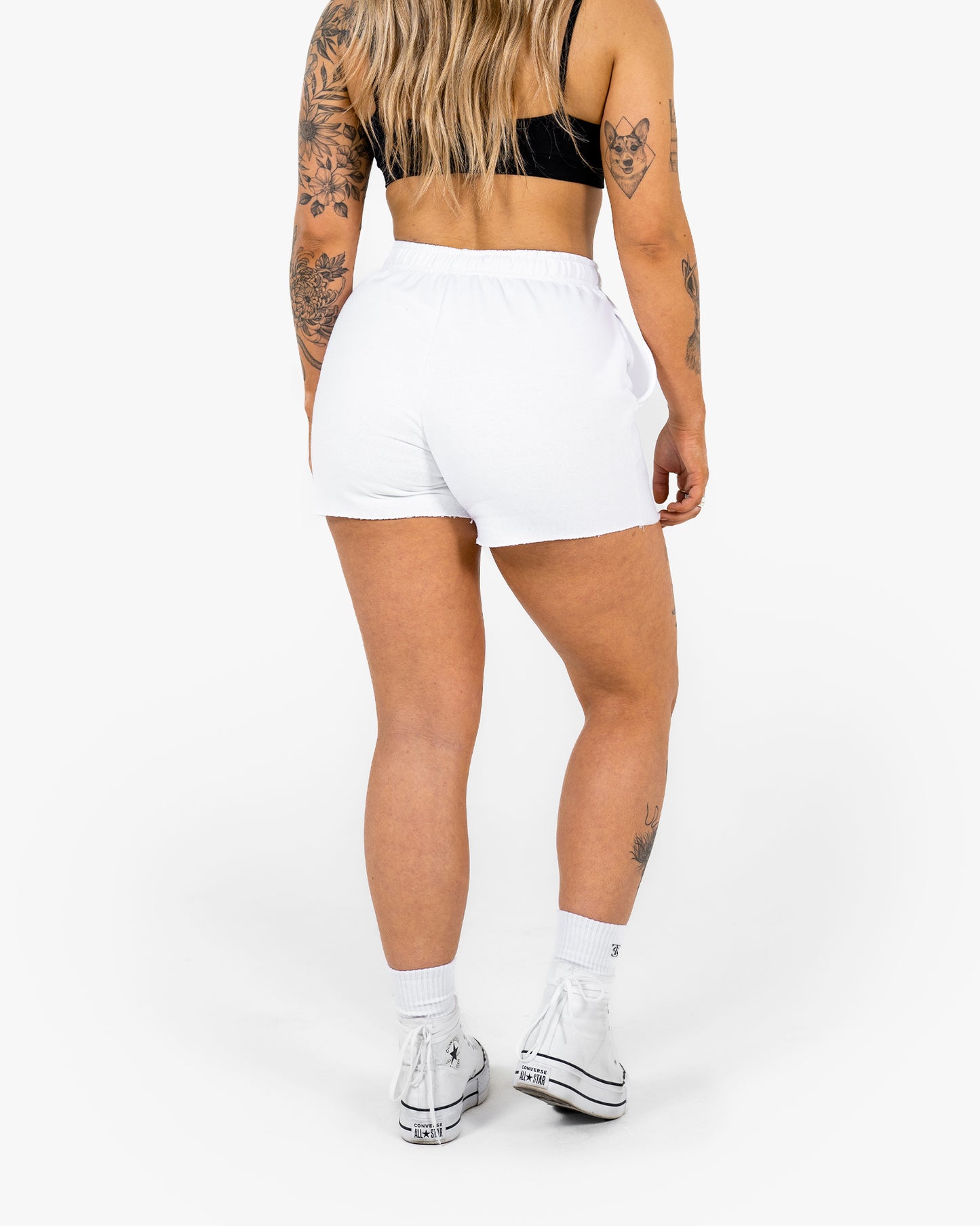WKND Leisure Short - White w/ Purple