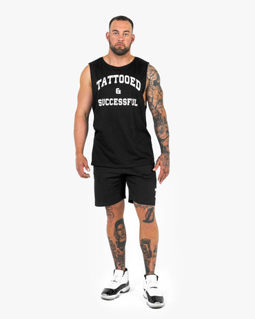 WKND Relaxed Tank - Black w/ White