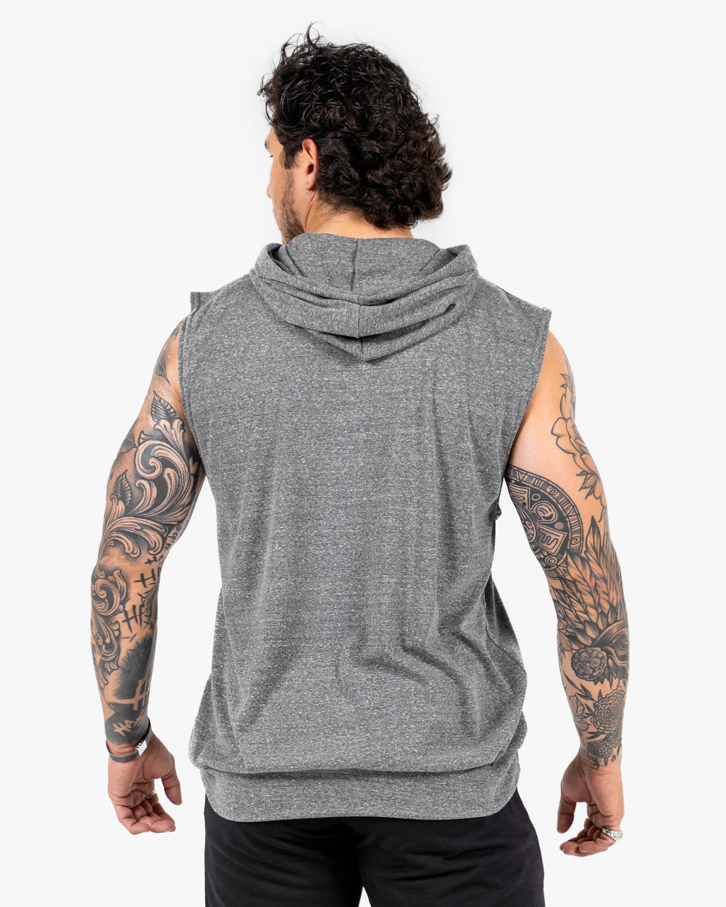 WKND Sleeveless Hoodie - Heather Grey