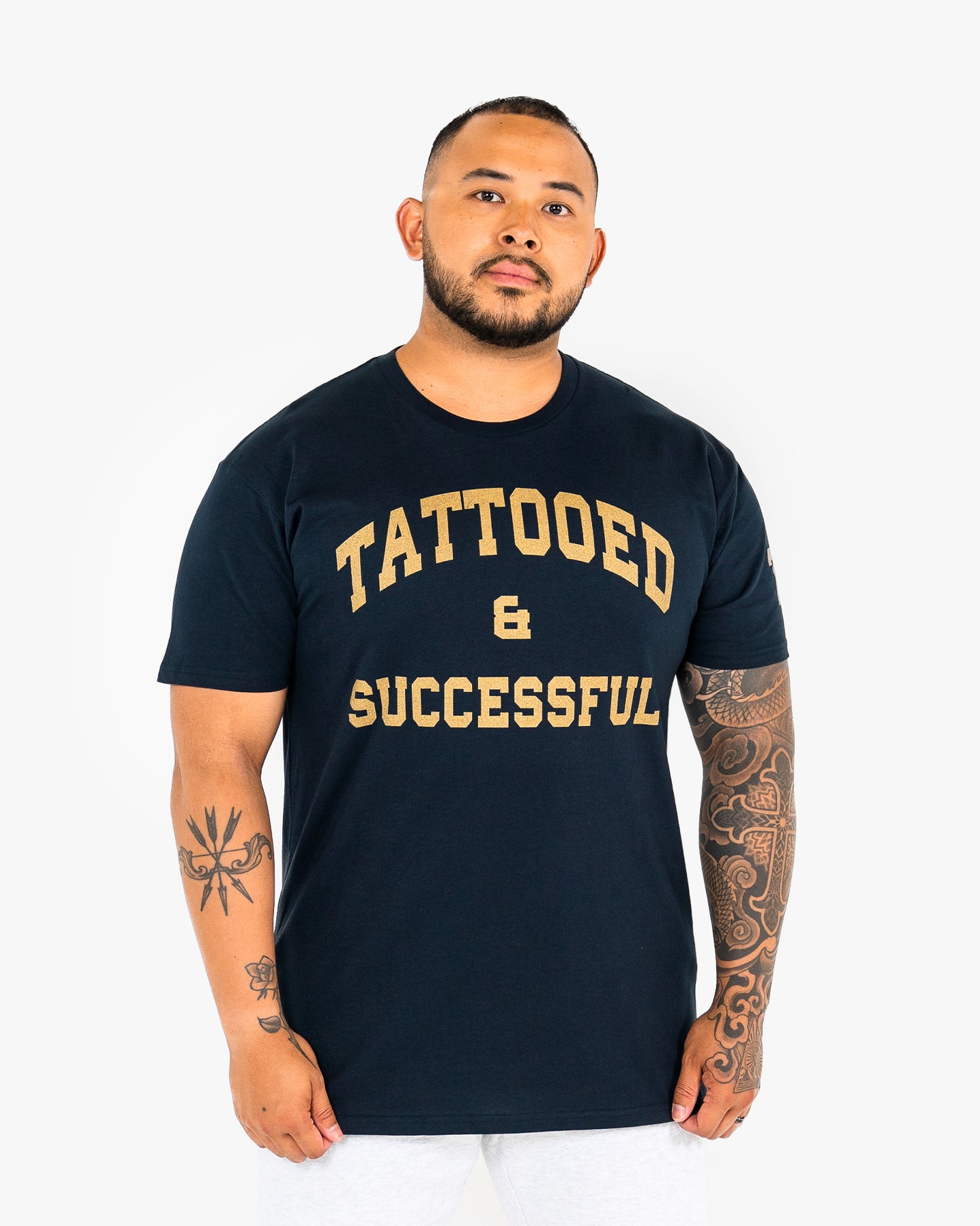 WKND Staple Tee - Navy w/ Gold