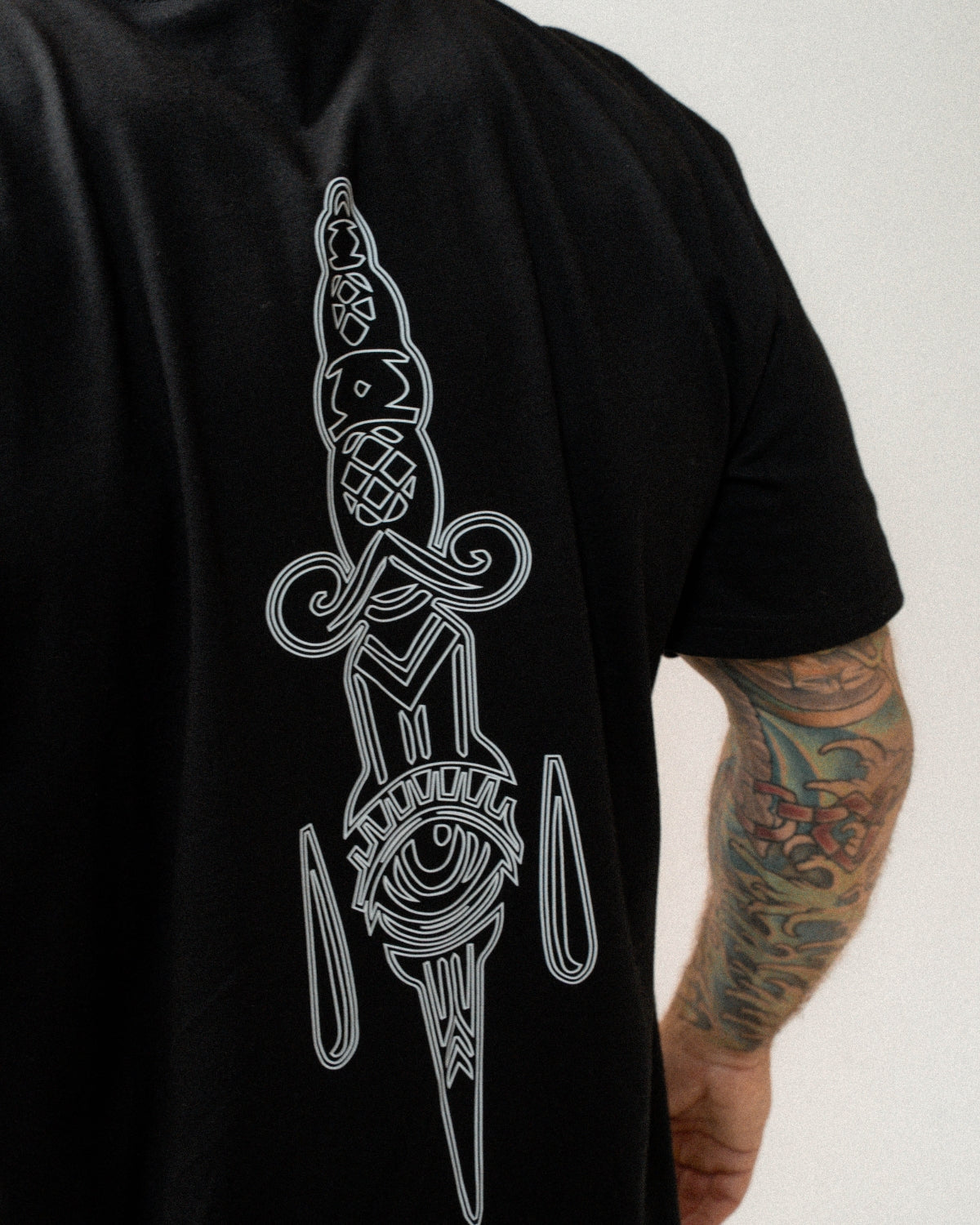 Traditional Linework T-Shirt - Black