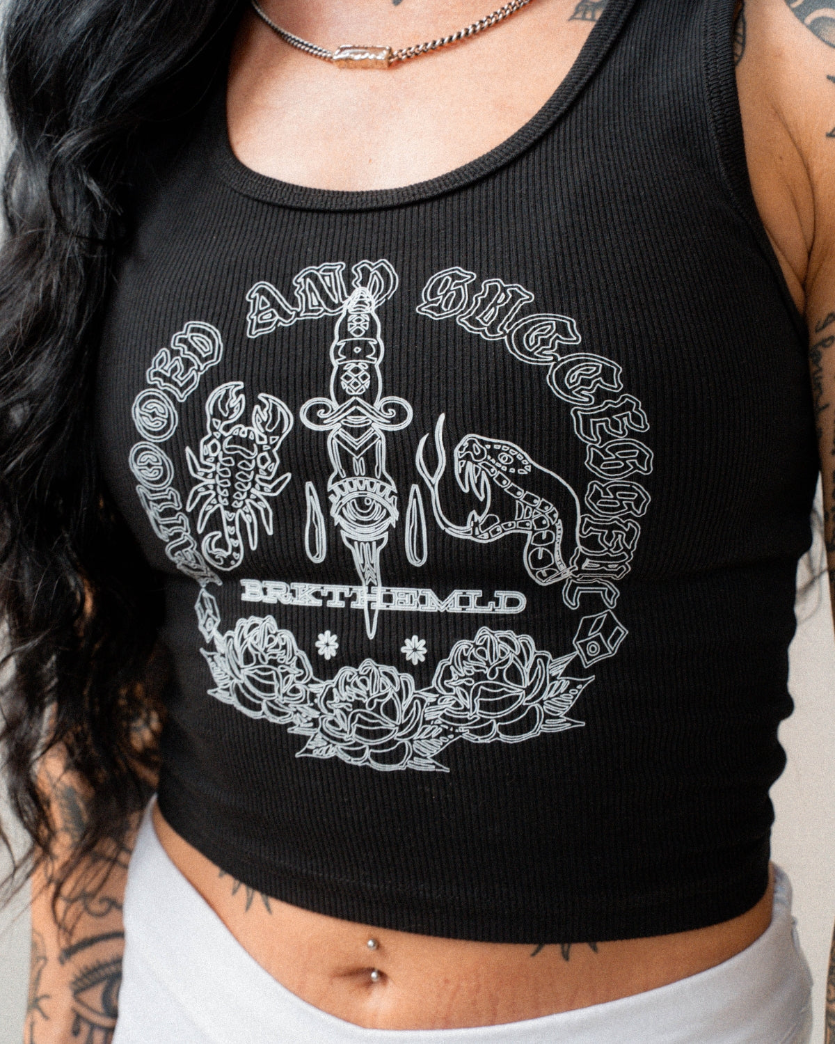 Traditional Ribbed Tank - Black
