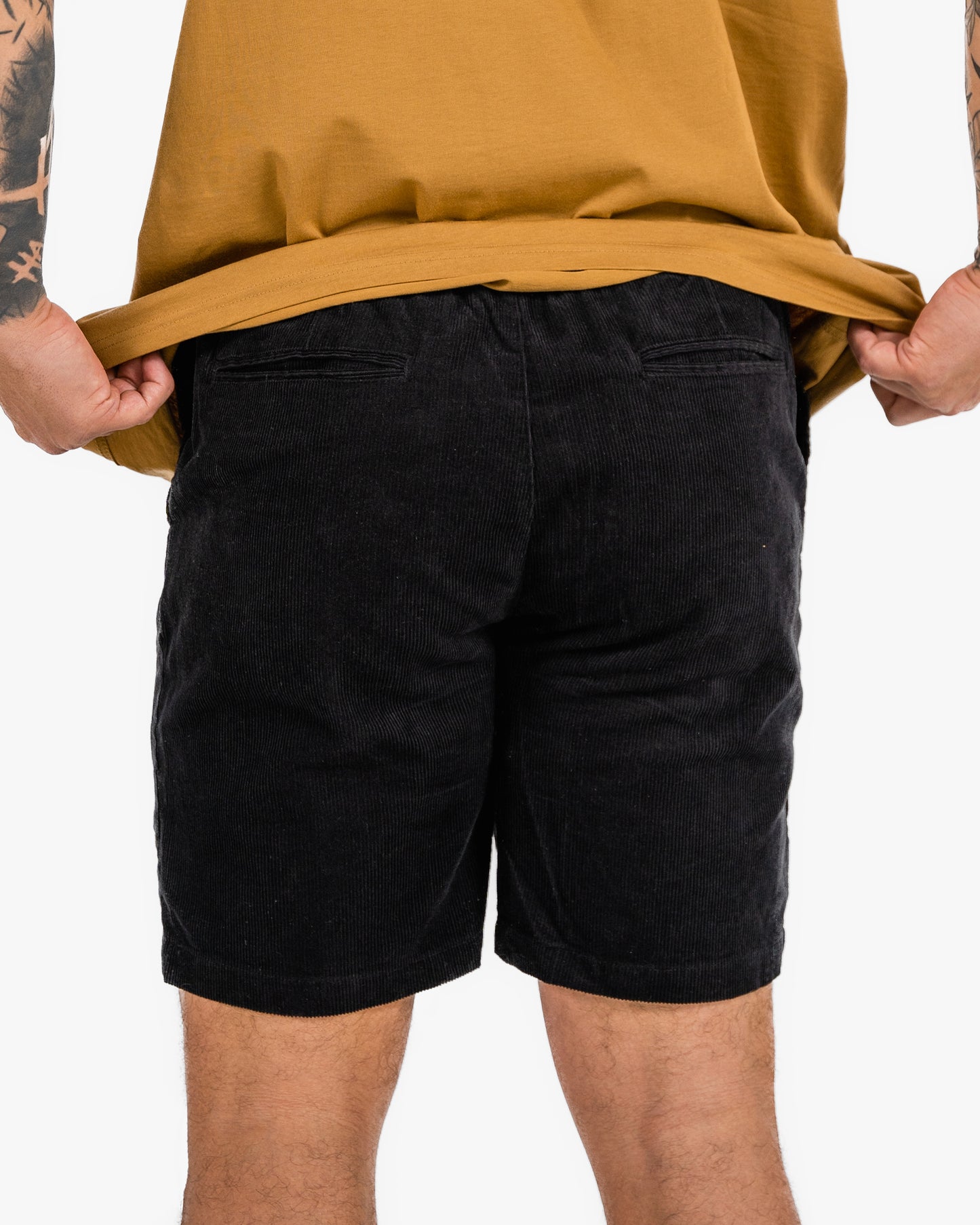 Mens Icon Cord Shorts - Blackout