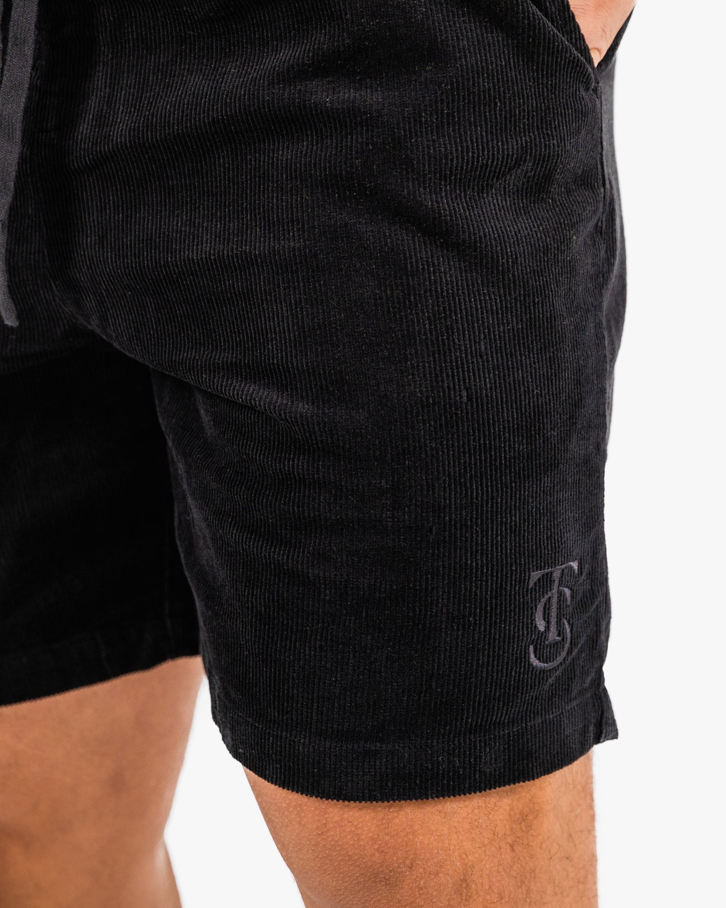 Mens Icon Cord Shorts - Blackout