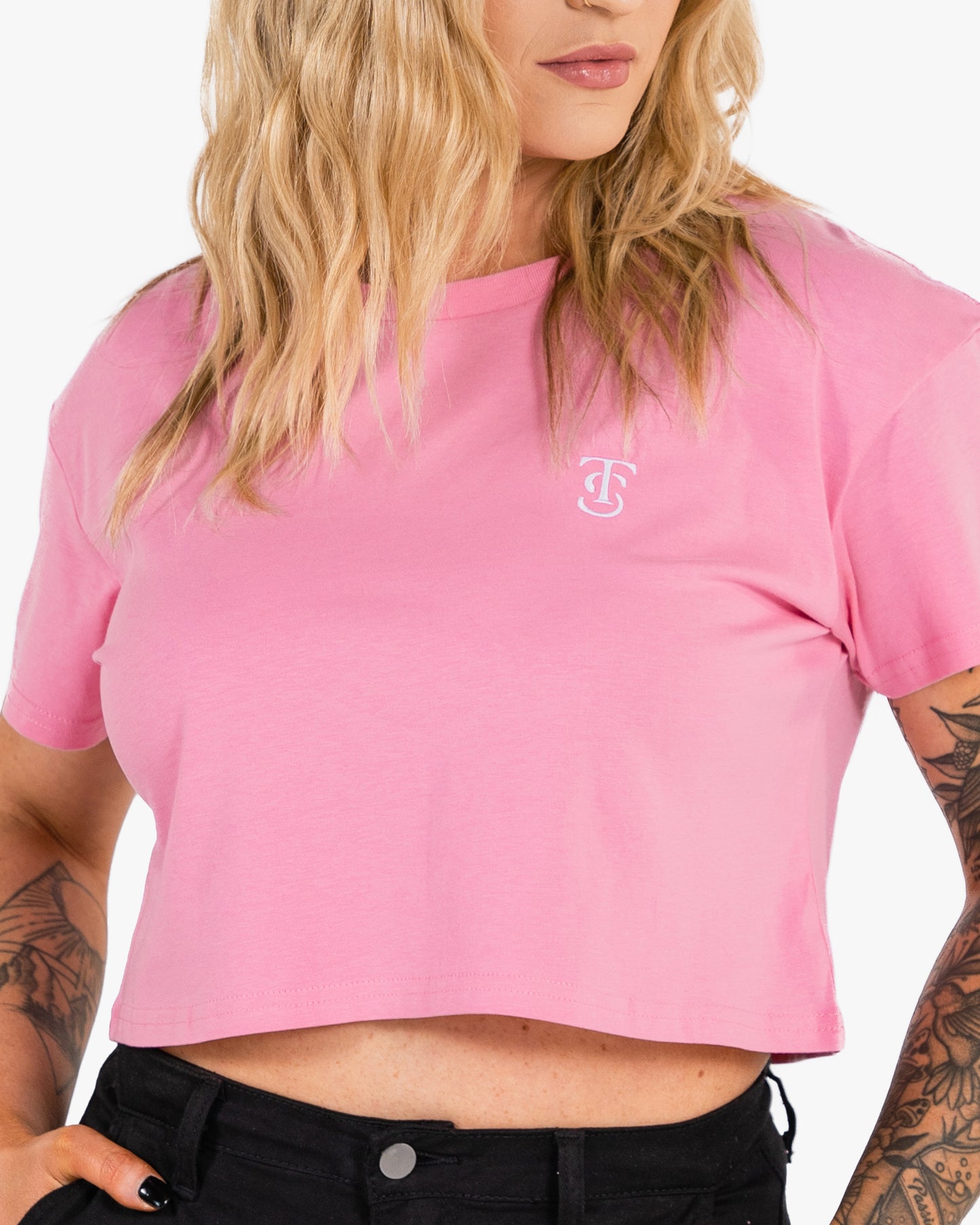 Icon Crop - Bubblegum w/ White