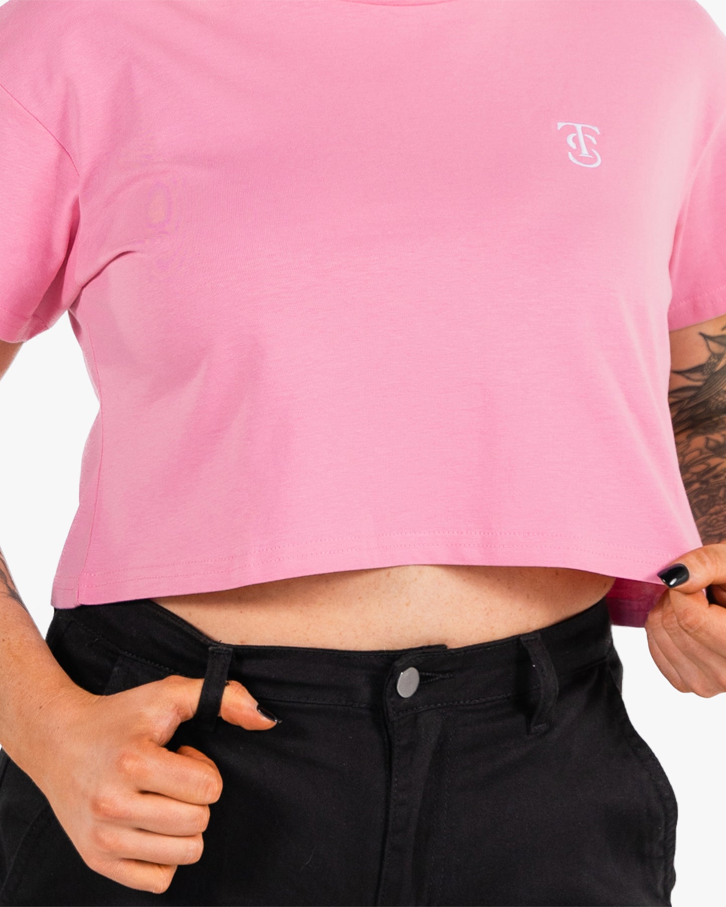Icon Crop - Bubblegum w/ White