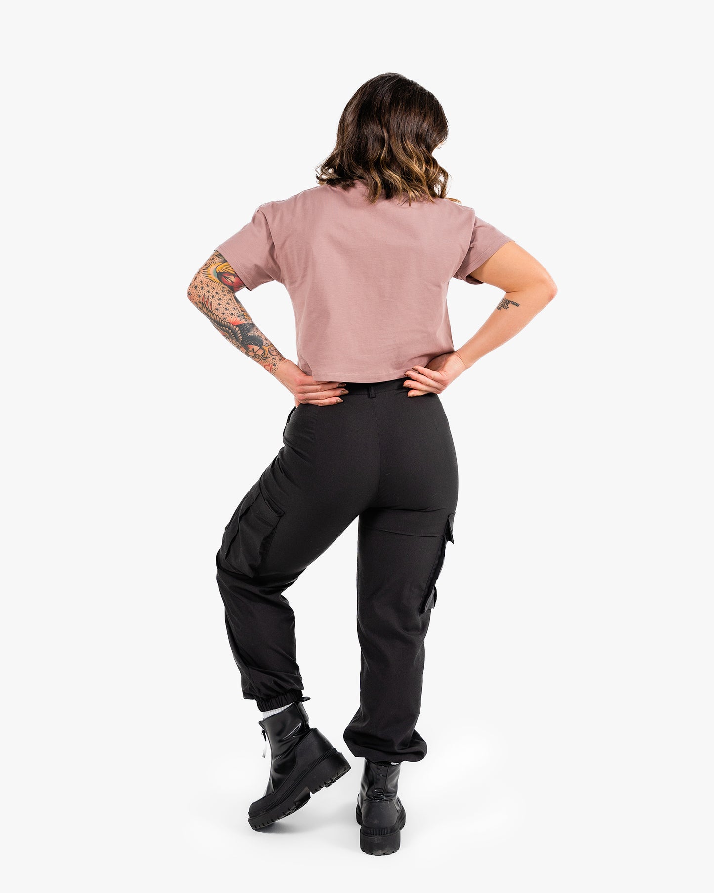 Icon Crop - Hazy Pink w/ Black