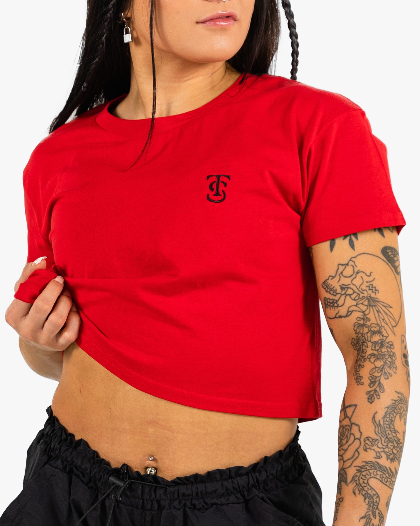 Icon Crop - Red w/ Black
