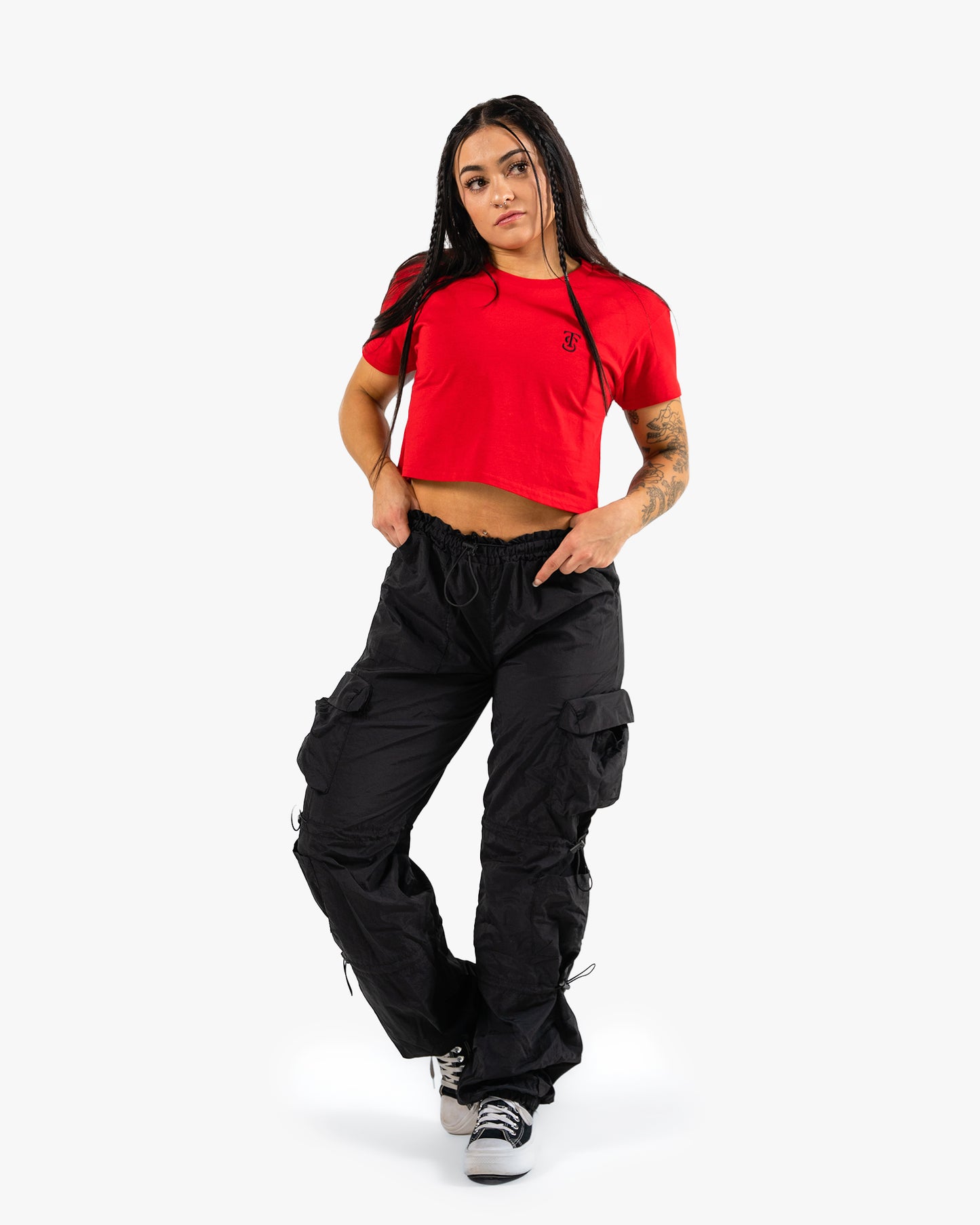 Icon Crop - Red w/ Black