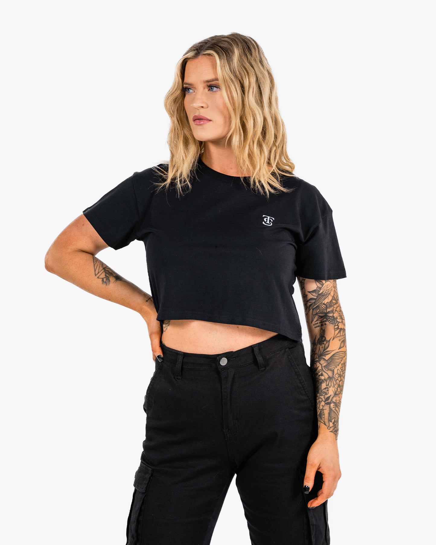 Icon Crop - Black w/ White