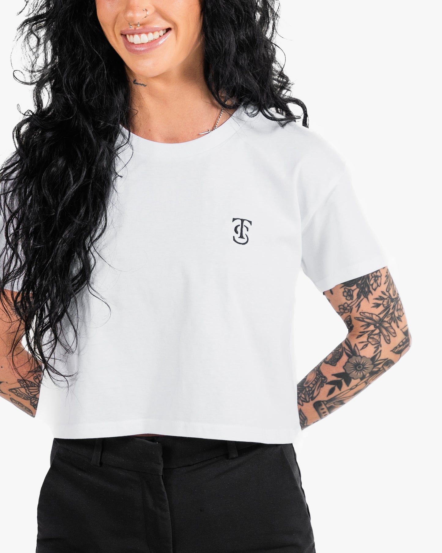 Icon Crop - White w/ Black