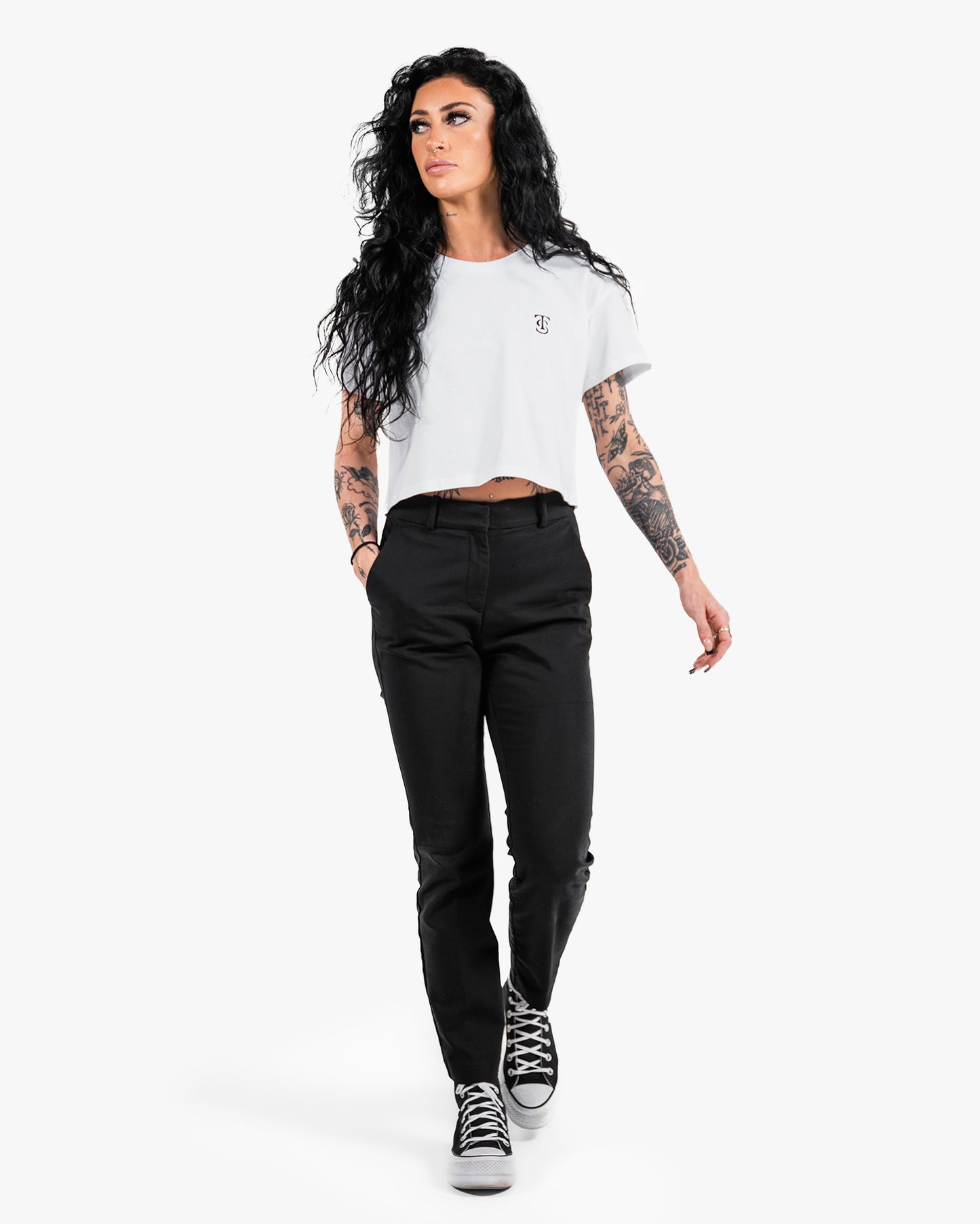 Icon Crop - White w/ Black