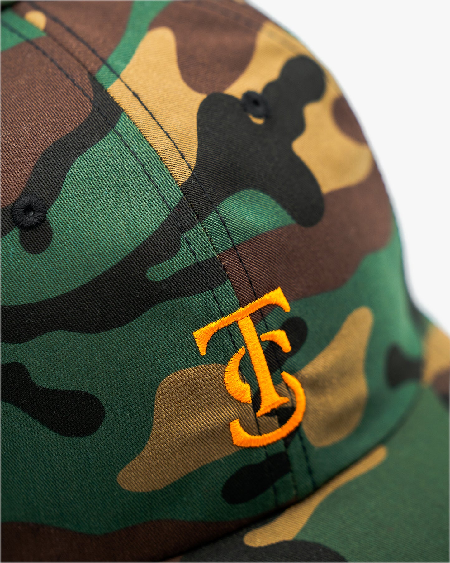 Icon Dad Hat - Camo w/ Orange
