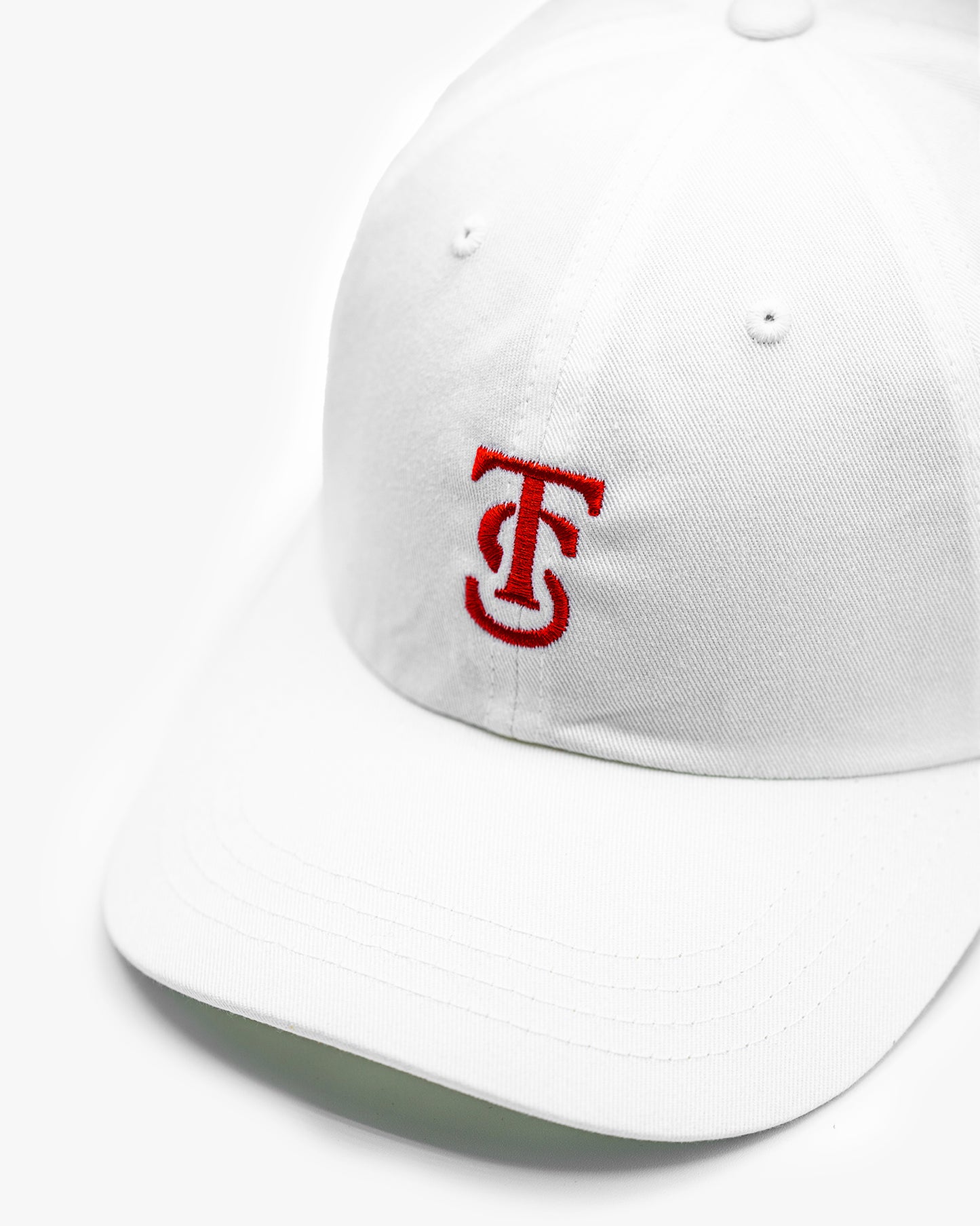 Icon Dad Hat - White w/ Red