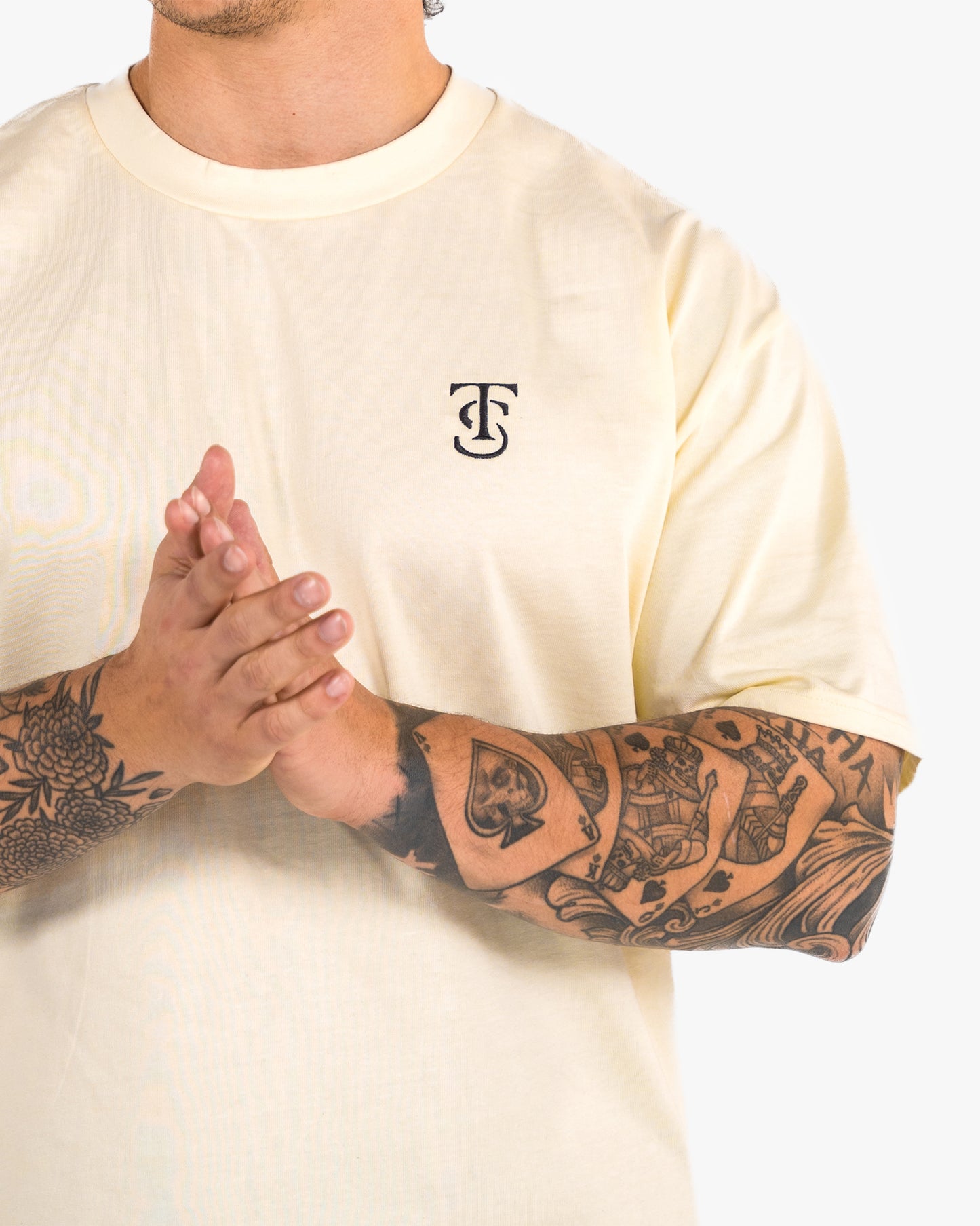 Icon Heavyweight Tee - Butter w/ Black