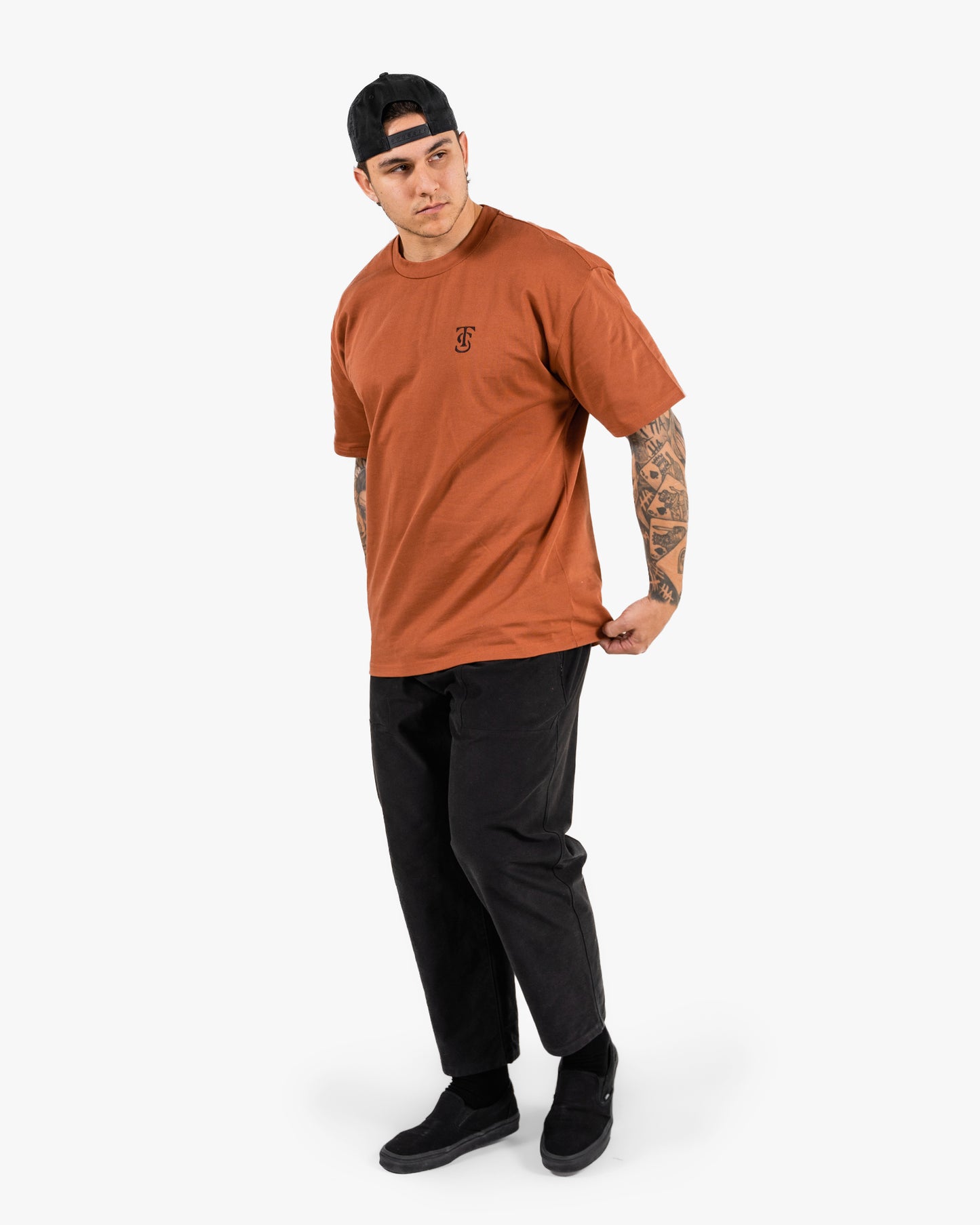 Icon Heavyweight Tee - Clay w/ Black