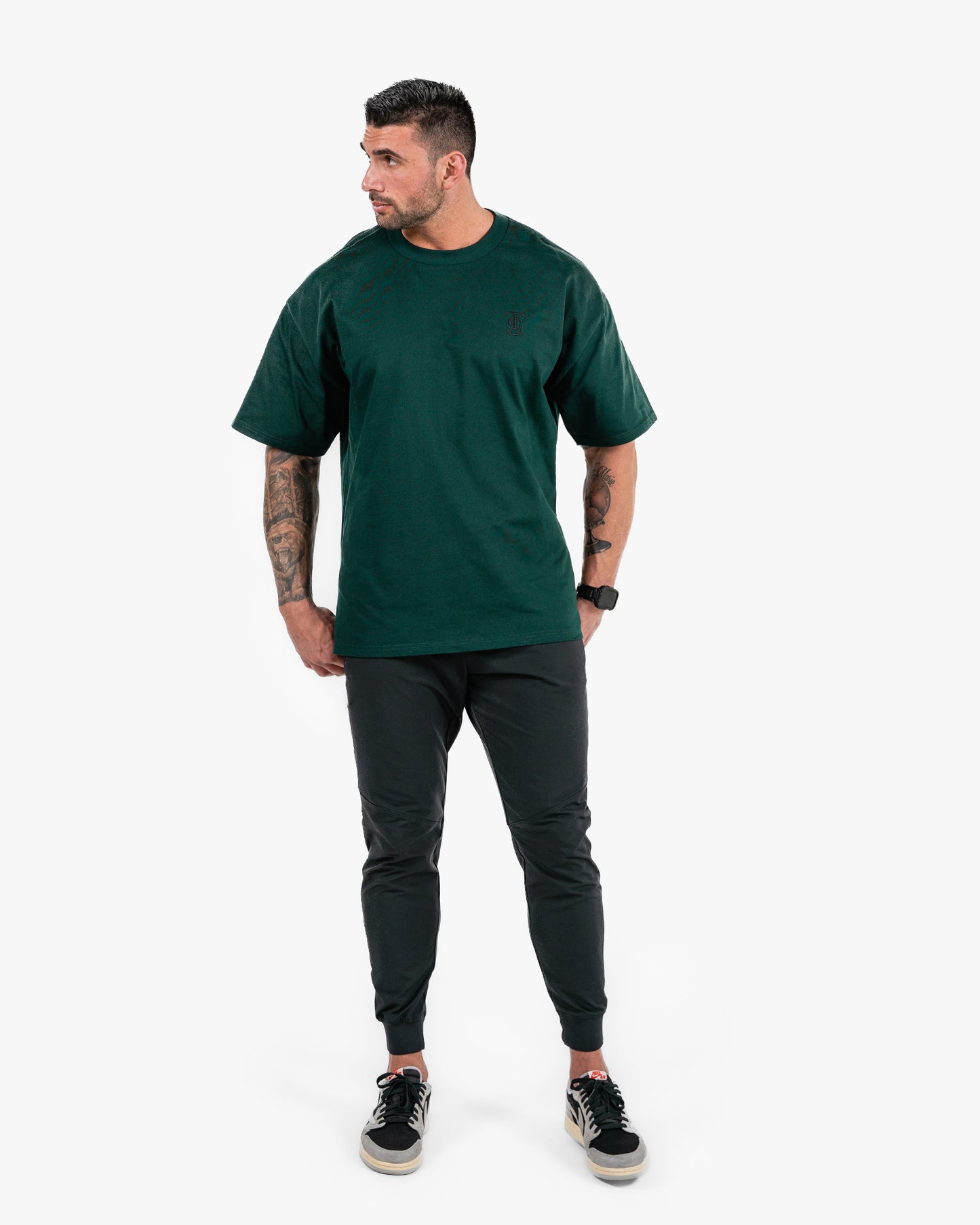 Icon Heavyweight Tee - Pine w/ Black