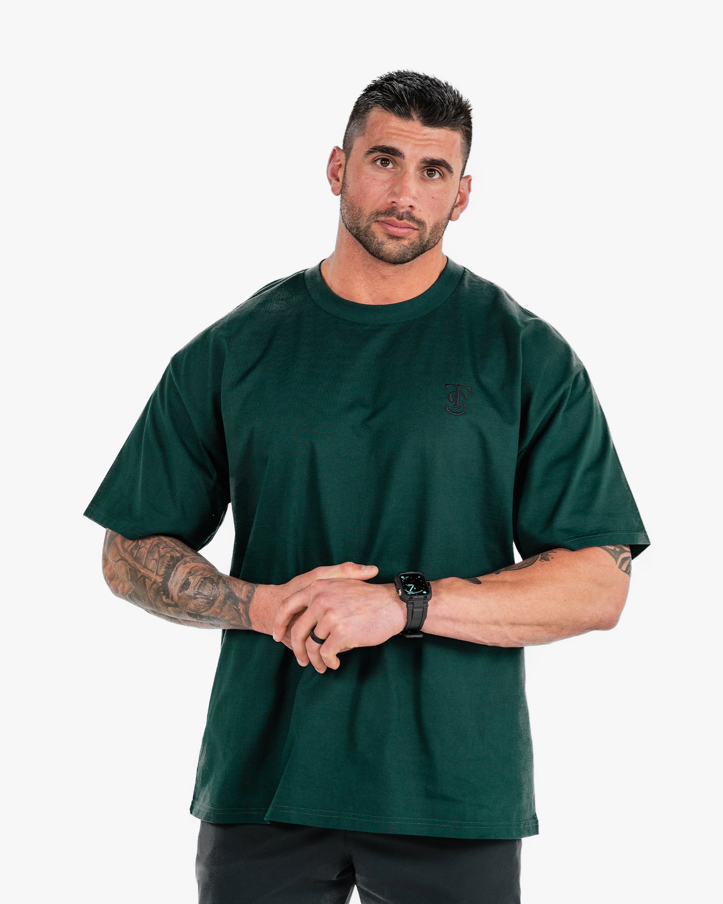 Icon Heavyweight Tee - Pine w/ Black